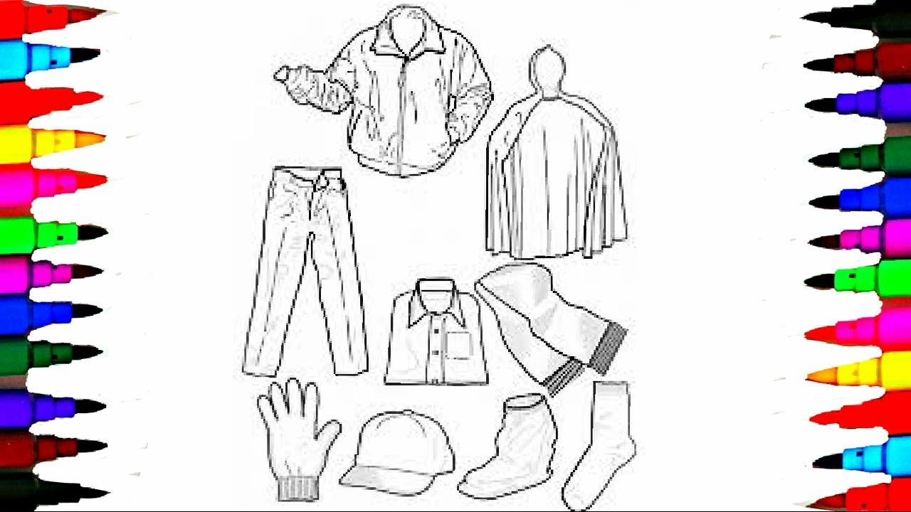 Coloring Pages Fashion Boys
 Coloring Pages Boys Clothes Jackets and Hat Coloring Book