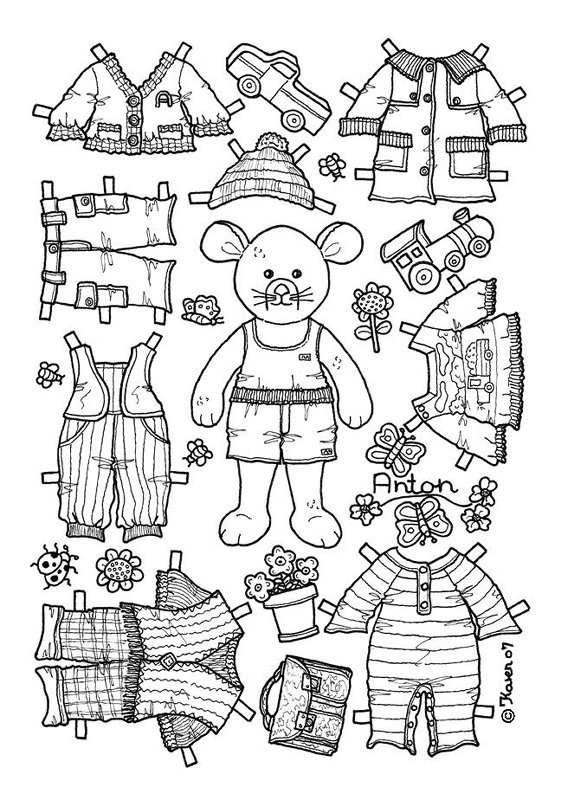 Coloring Pages Fashion Boys
 Paperdolls