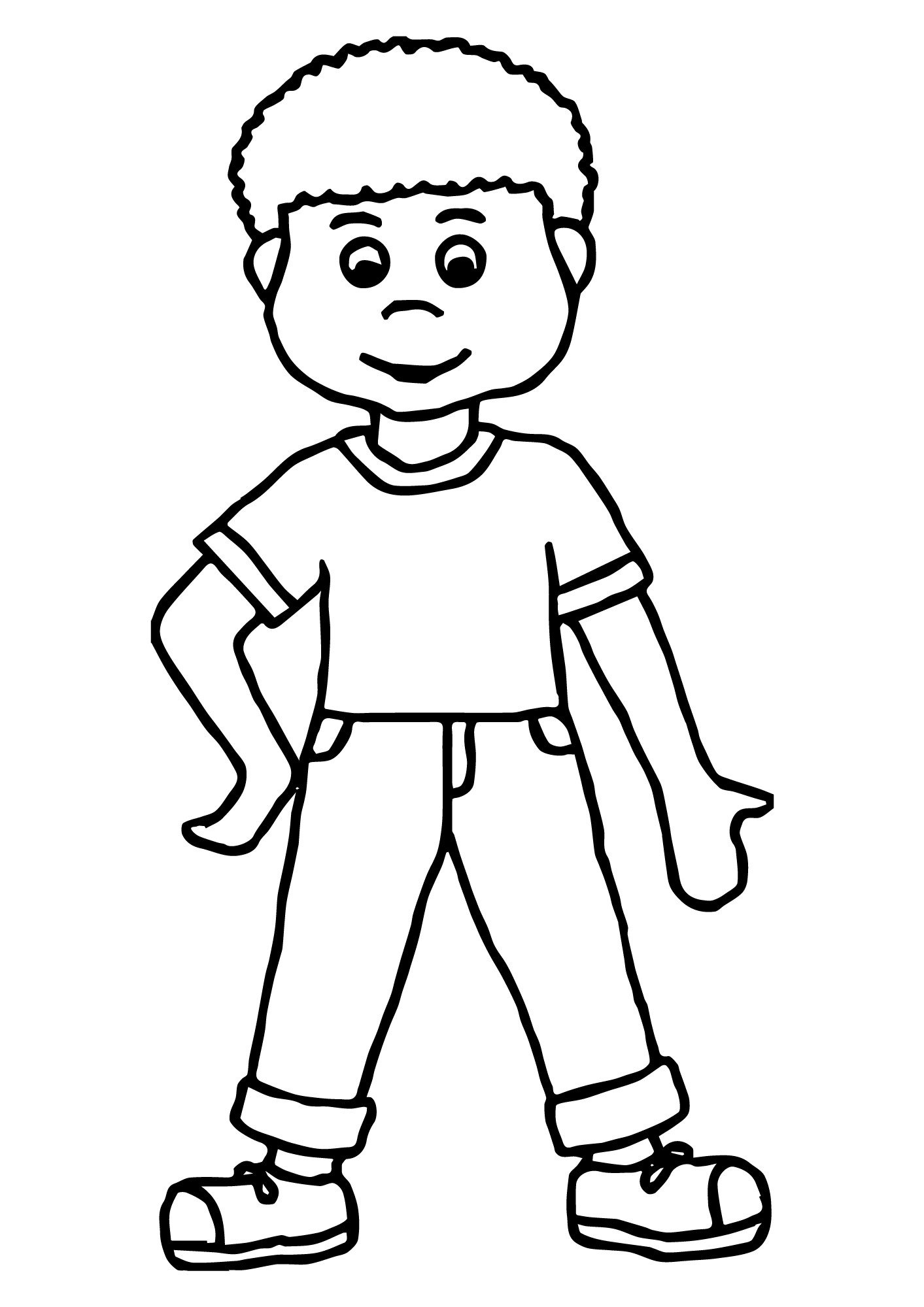 Coloring Pages Fashion Boys
 Boy Coloring Page