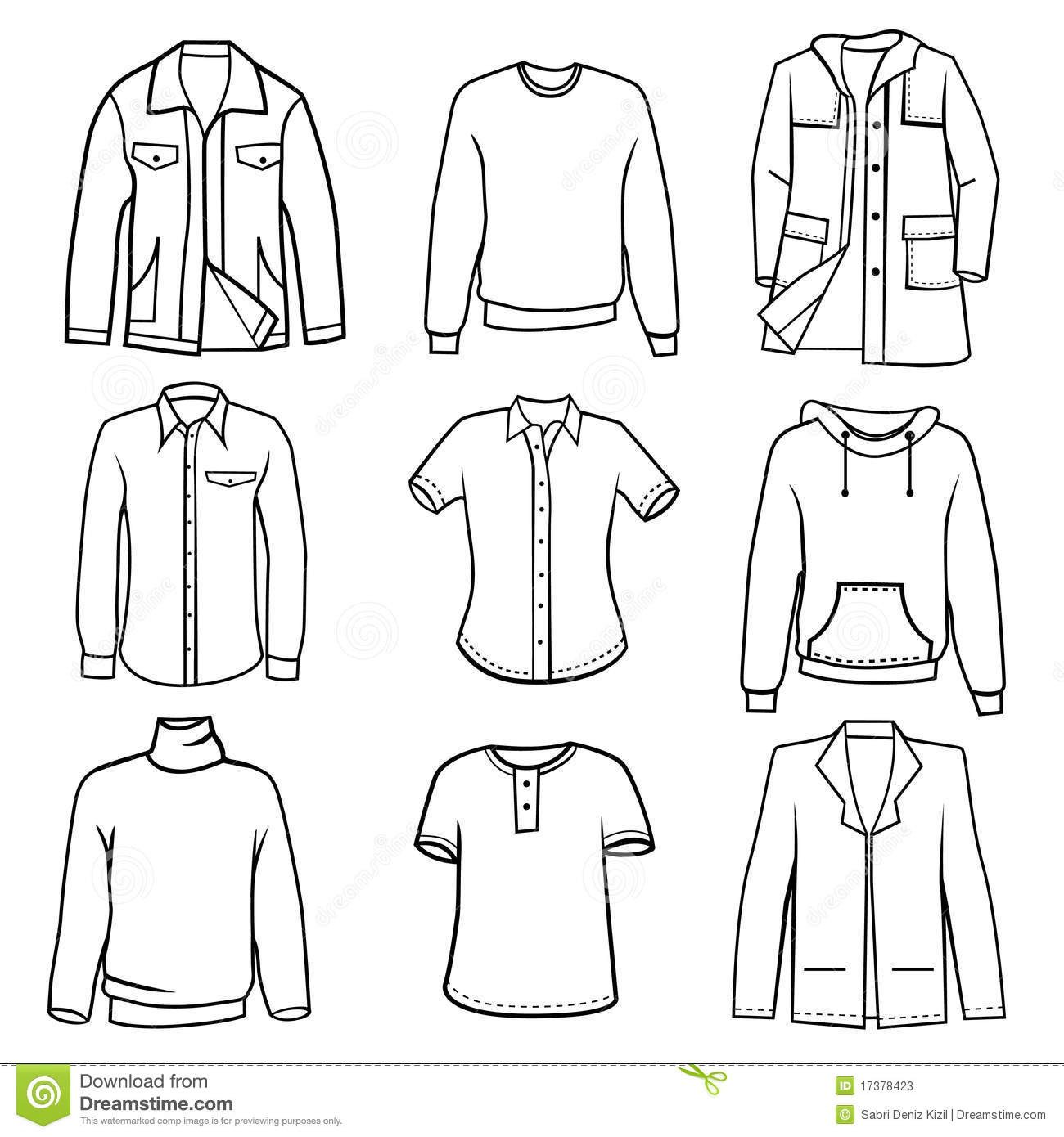Coloring Pages Fashion Boys
 Men s clothes stock vector Illustration of illustration