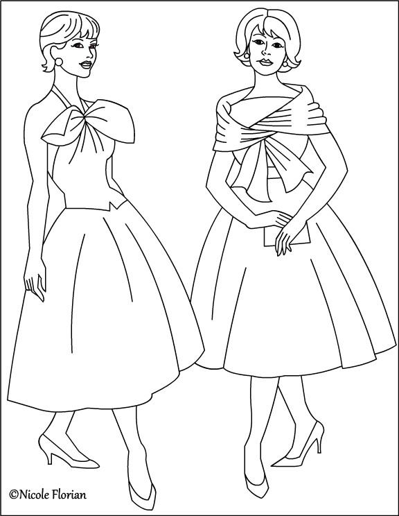 Coloring Pages Fashion Boys
 Nicole s Free Coloring Pages Vintage Fashion Coloring pages
