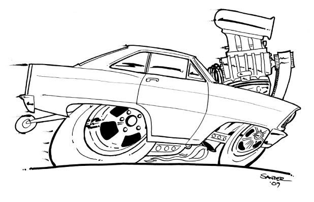 Coloring Pages For Adult Boys Cars
 Hot Rod Coloring Book
