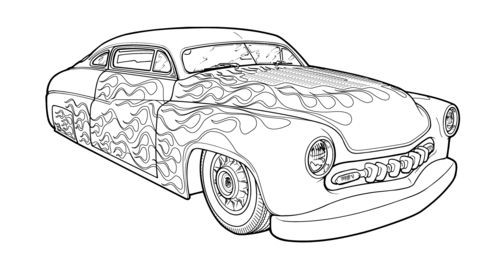 Coloring Pages For Adult Boys Cars
 Hot Rod Coloring Pages