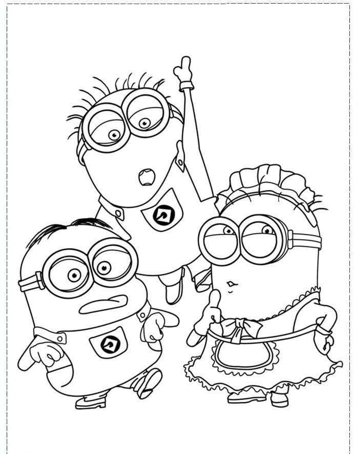 Coloring Pages For Adult Boys
 The Minion Character Girl And Boy Coloring Pages