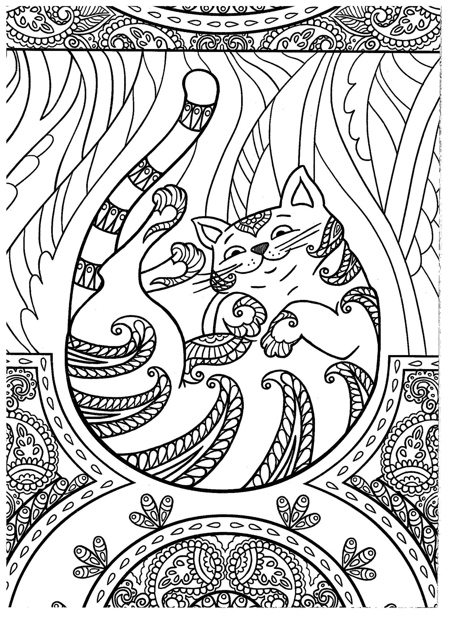 Coloring Pages For Adults Cats
 Cat coloring page Kids coloring pages books