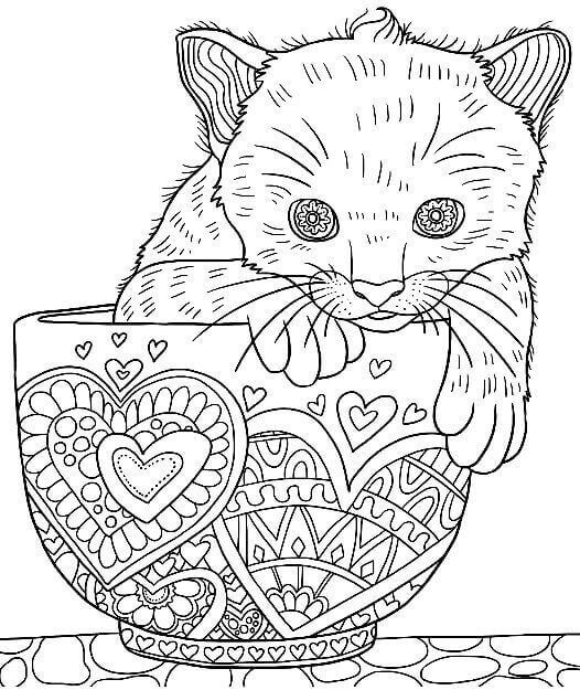 Coloring Pages For Adults Cats
 30 Free Printable Cat Coloring Pages