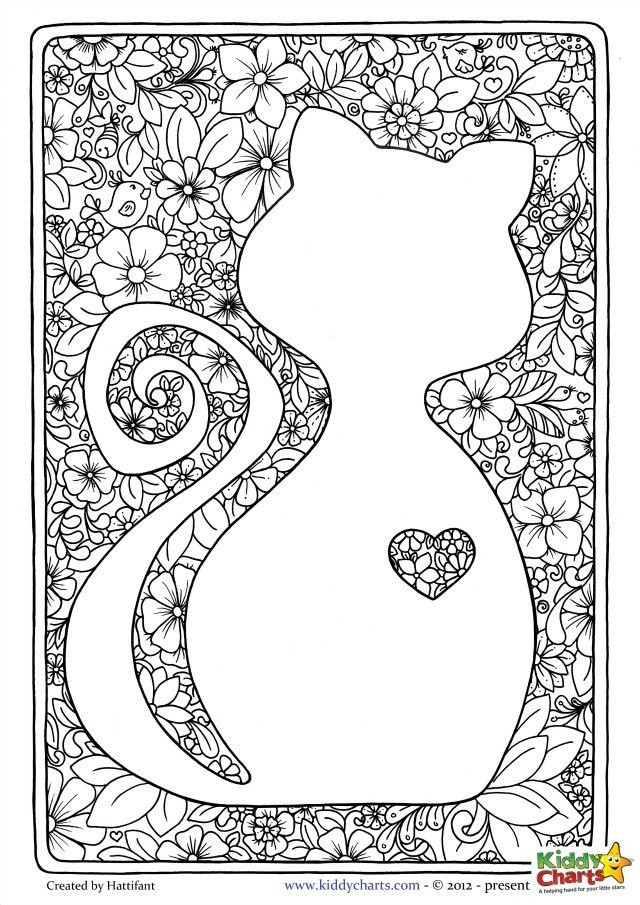 Coloring Pages For Adults Cats
 Free cat mindful coloring pages for kids & adults