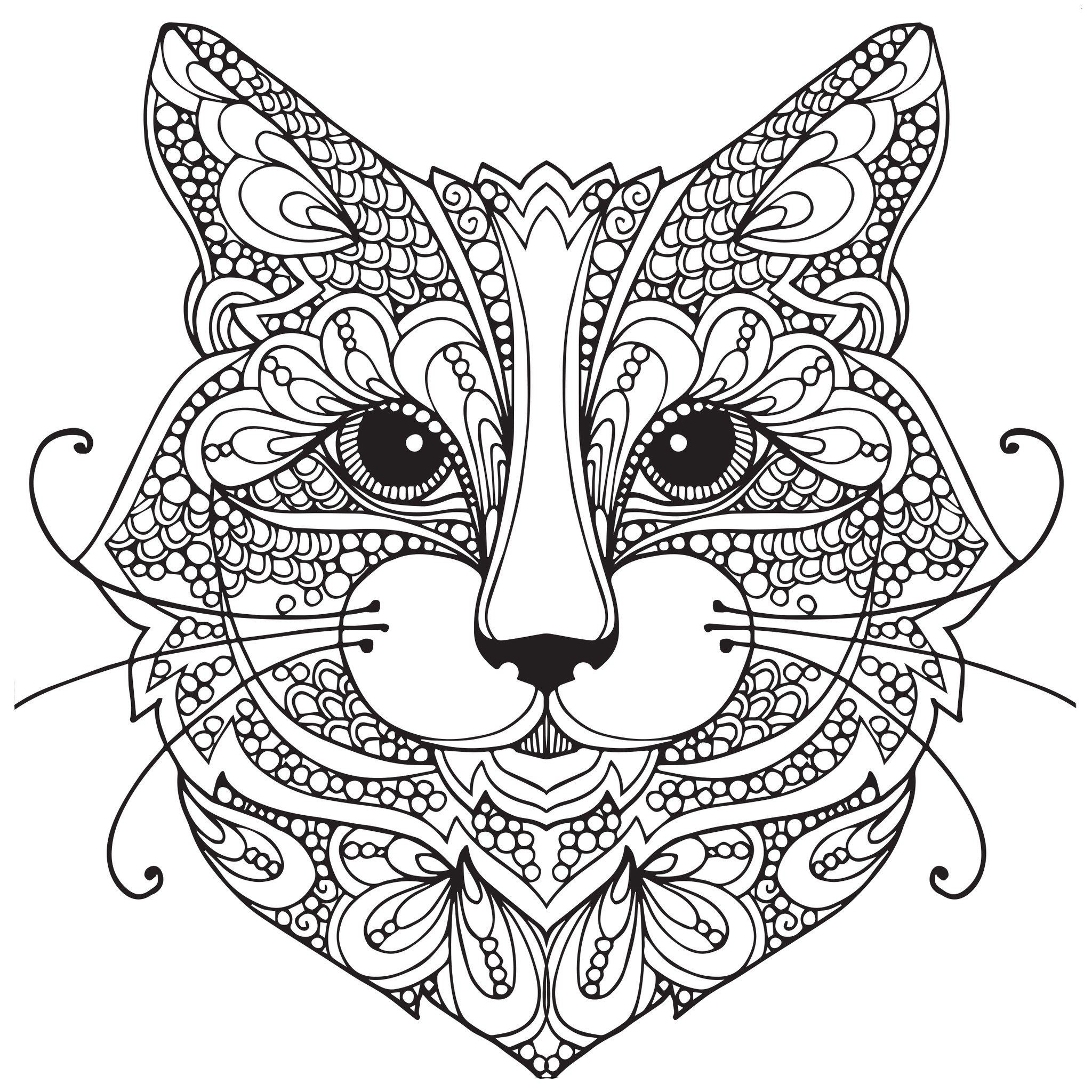 Coloring Pages For Adults Cats
 Adult Coloring Pages Cat 1 coloring pages