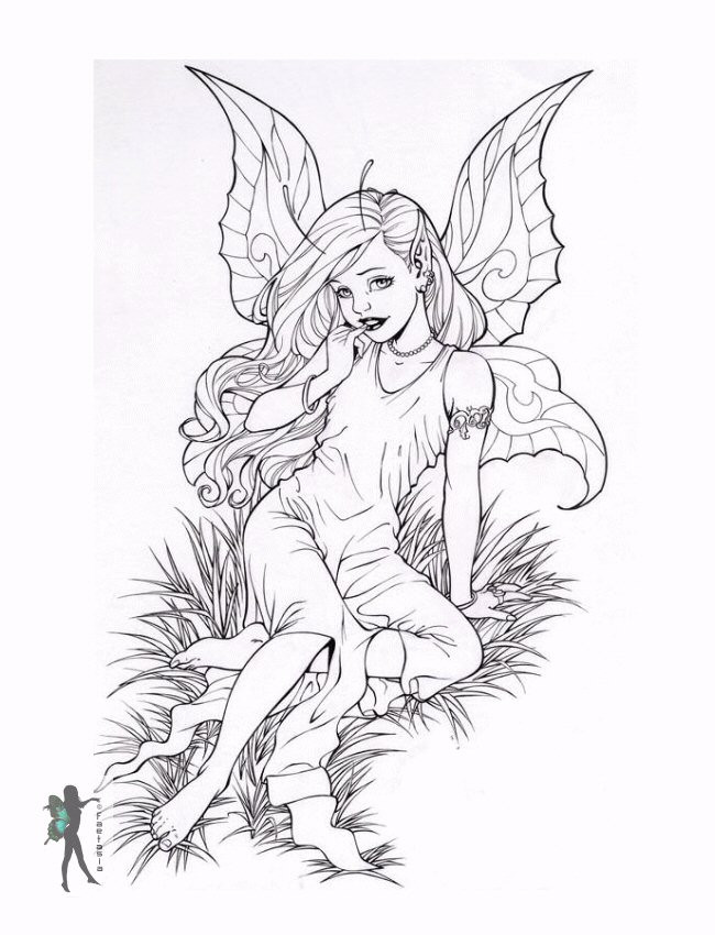 Coloring Pages For Adults Difficult Fairies
 Enchanted Designs Fairy & Mermaid Blog Free Fairy
