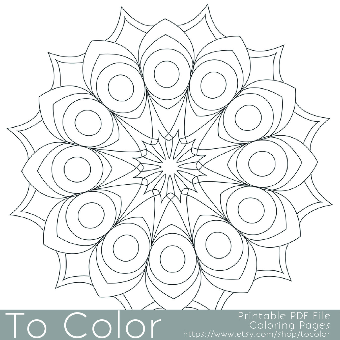 Coloring Pages For Adults Easy
 Printable Circular Mandala Easy Coloring Pages for Adults Big