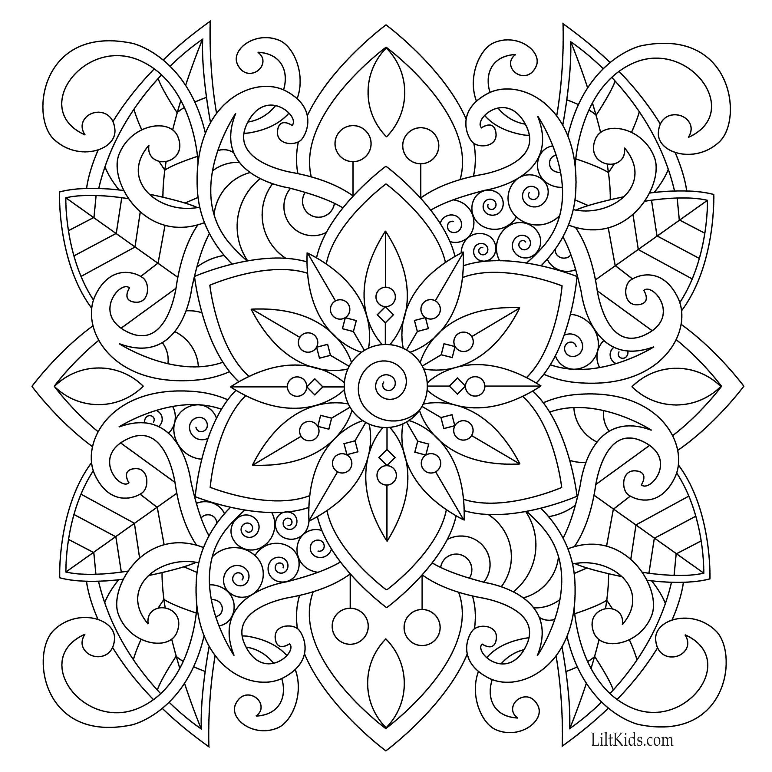 Coloring Pages For Adults Easy
 Free easy mandala for beginners adult coloring book image