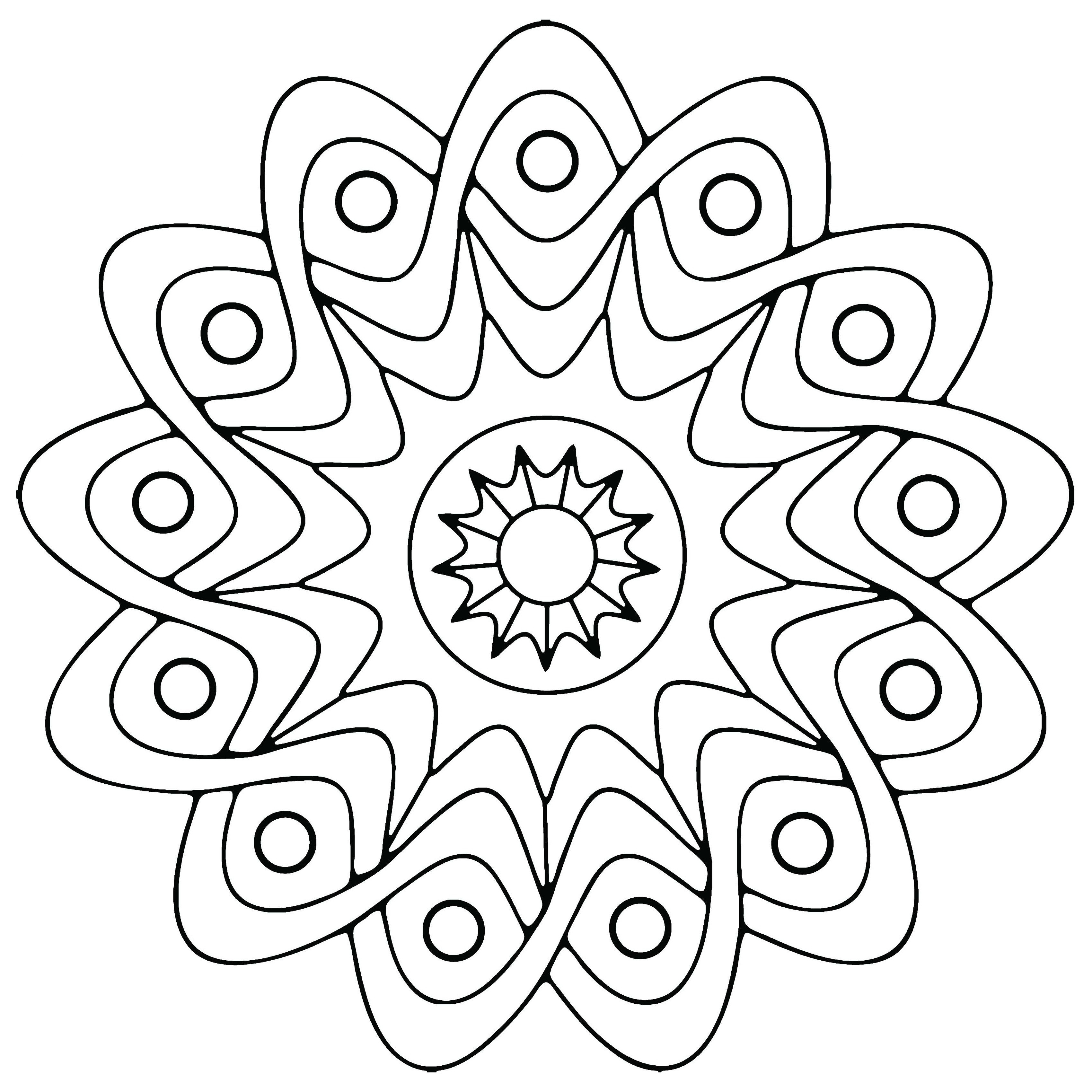 Coloring Pages For Adults Easy
 Free Printable Geometric Coloring Pages For Kids