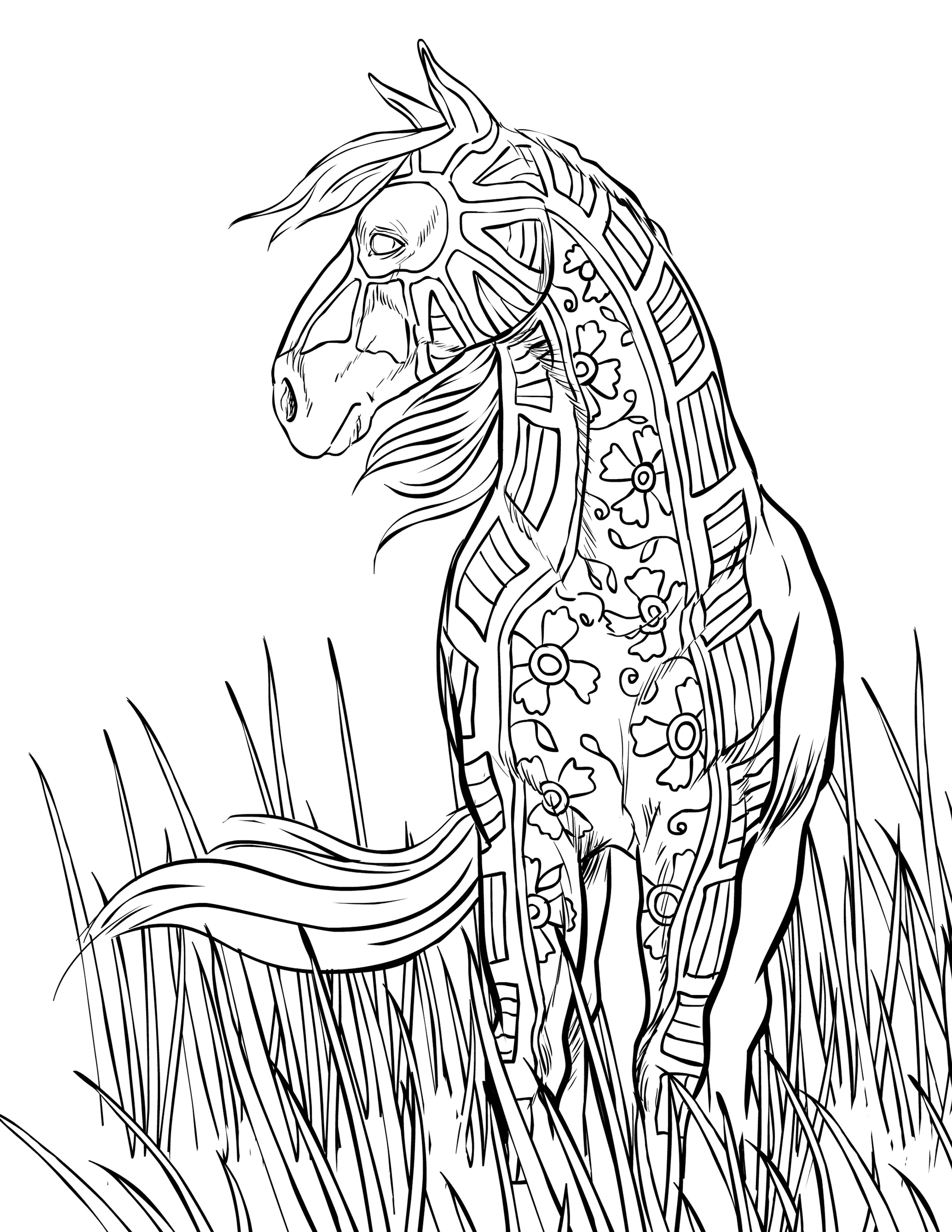 Coloring Pages For Adults Horses
 FREE HORSE COLORING PAGES