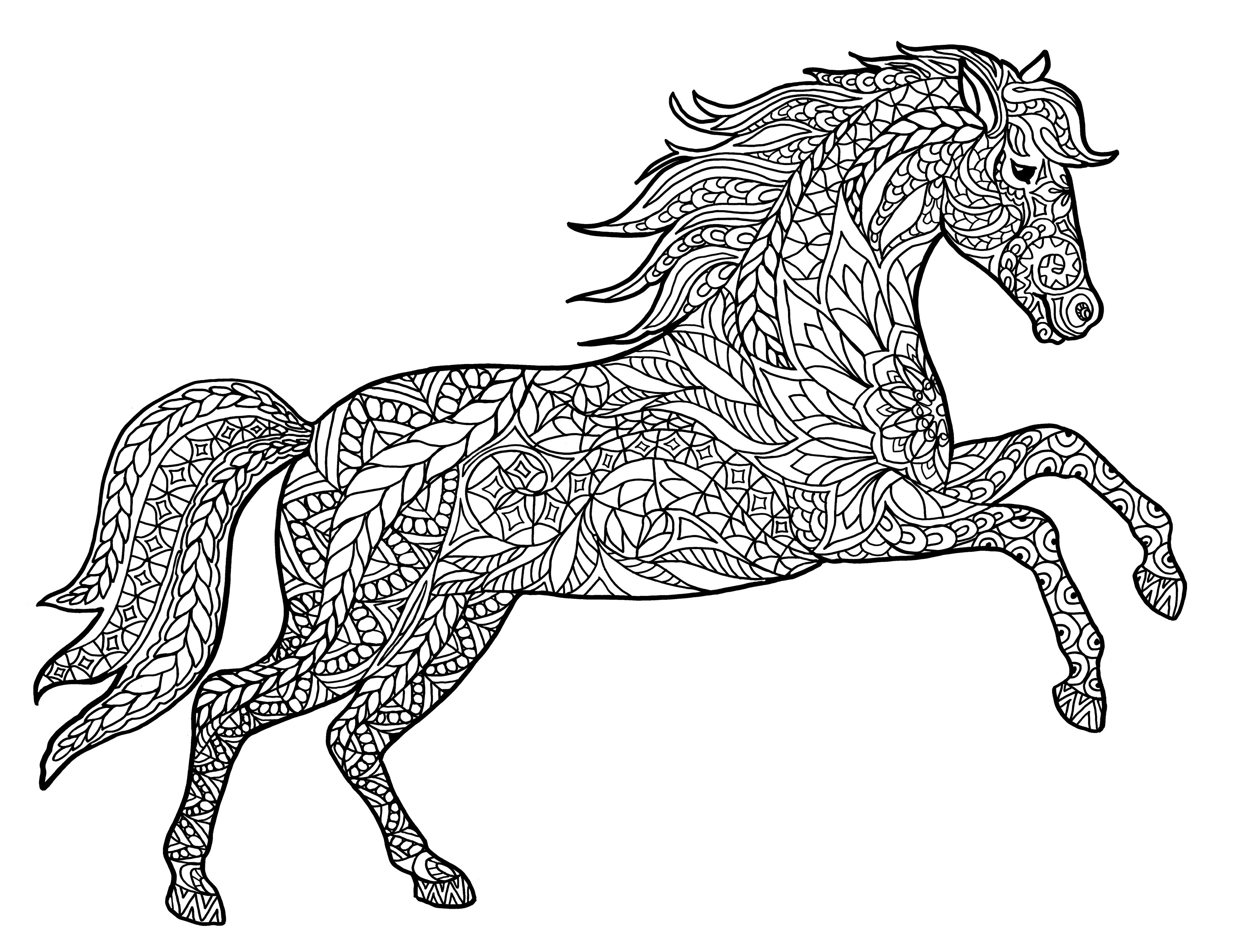 Coloring Pages For Adults Horses
 Animal Coloring Pages for Adults Best Coloring Pages For