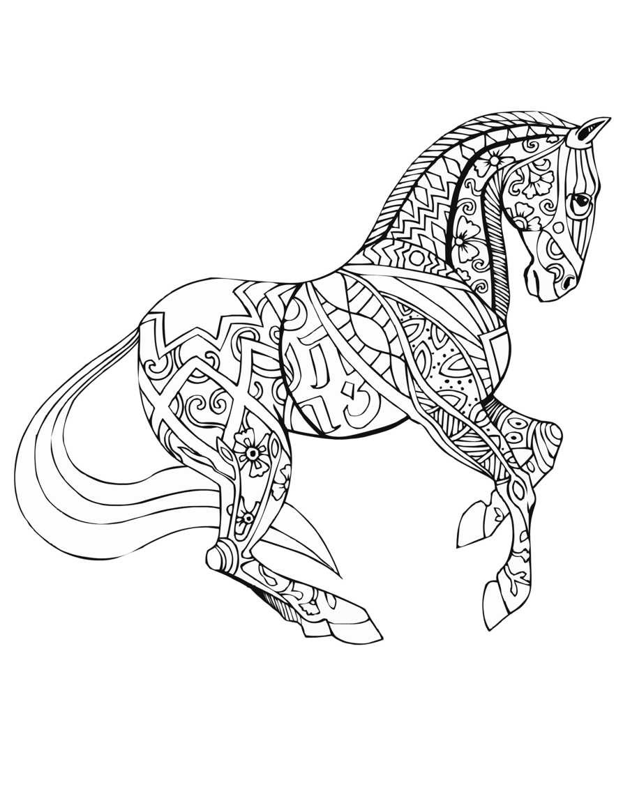 Coloring Pages For Adults Horses
 Free Printable Adult Coloring Pages
