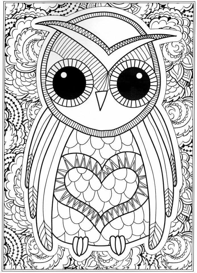 Coloring Pages For Adults Online
 OWL Coloring Pages for Adults Free Detailed Owl Coloring