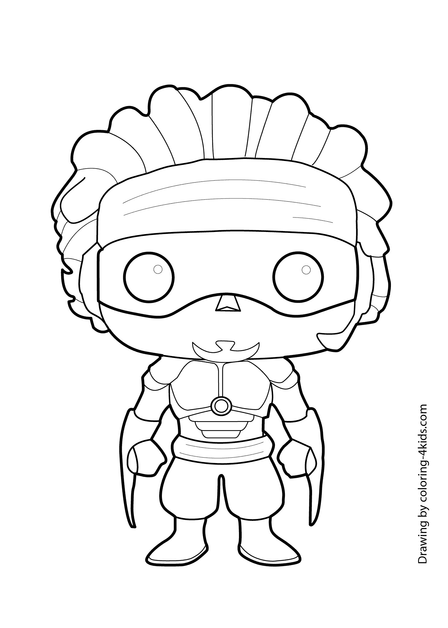 Coloring Pages For Big Boys
 Wasabi no Ginger hero boy coloring page for kids