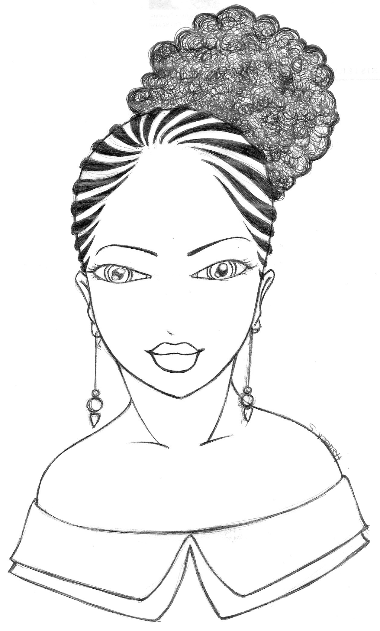 Coloring Pages For Black Girls
 African Woman Drawing at GetDrawings