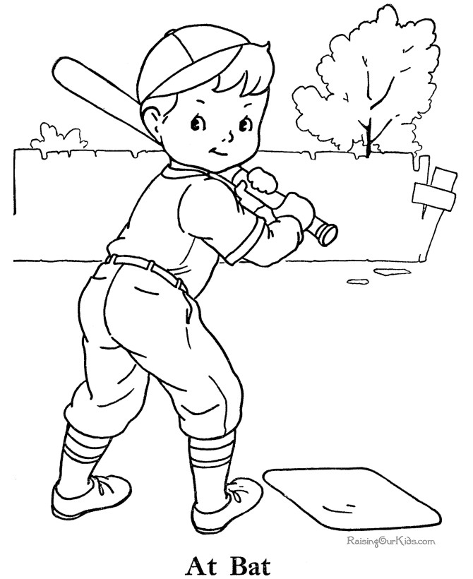 Coloring Pages For Boys Baseball
 Baseball coloring picture to print Baseball