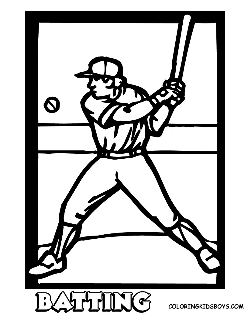 Coloring Pages For Boys Baseball
 Coloring Pages to Print Baseball Baseball