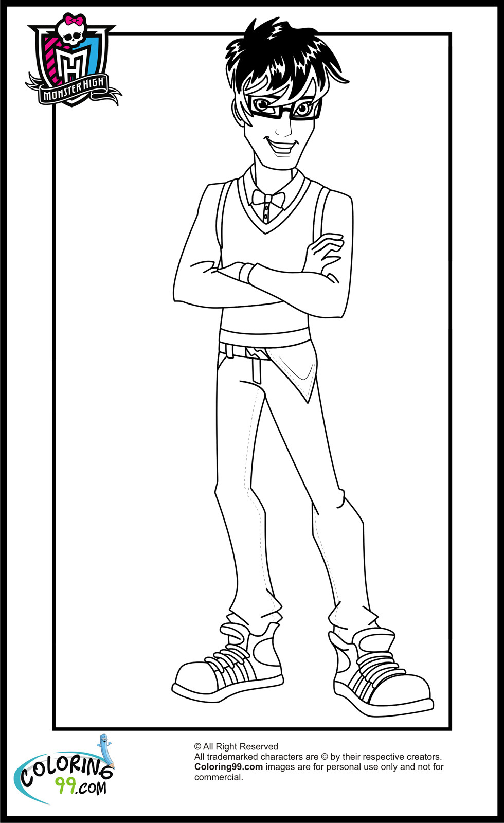Coloring Pages For Boys Big Boys
 Monster High Boys Coloring Pages