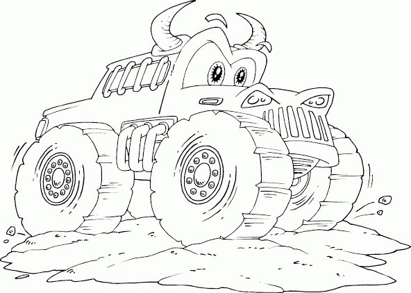 Coloring Pages For Boys Blaze
 Coloriage Monster Truck en ligne dessin gratuit à imprimer