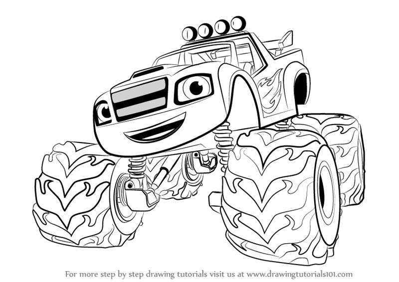 Coloring Pages For Boys Blaze
 Learn How to Draw Blaze from Blaze and the Monster
