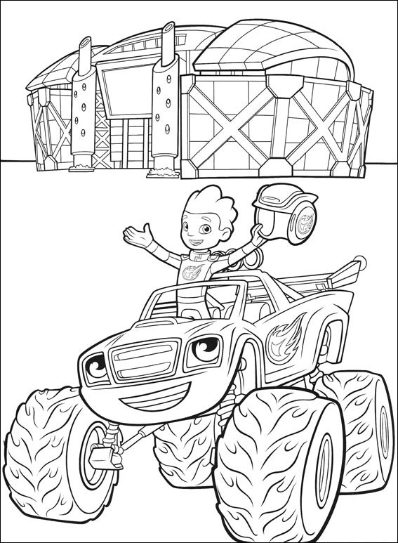 Coloring Pages For Boys Blaze
 AJ Blaze Coloring Page Free Printable Coloring Pages