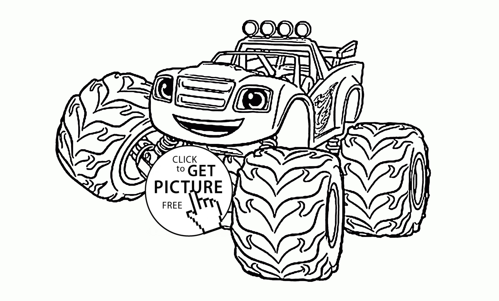 Coloring Pages For Boys Blaze
 Funny Blaze the Monster Truck coloring page for kids