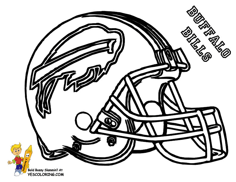 Coloring Pages For Boys Bufulo
 Big Stomp Pro Football Helmet Coloring