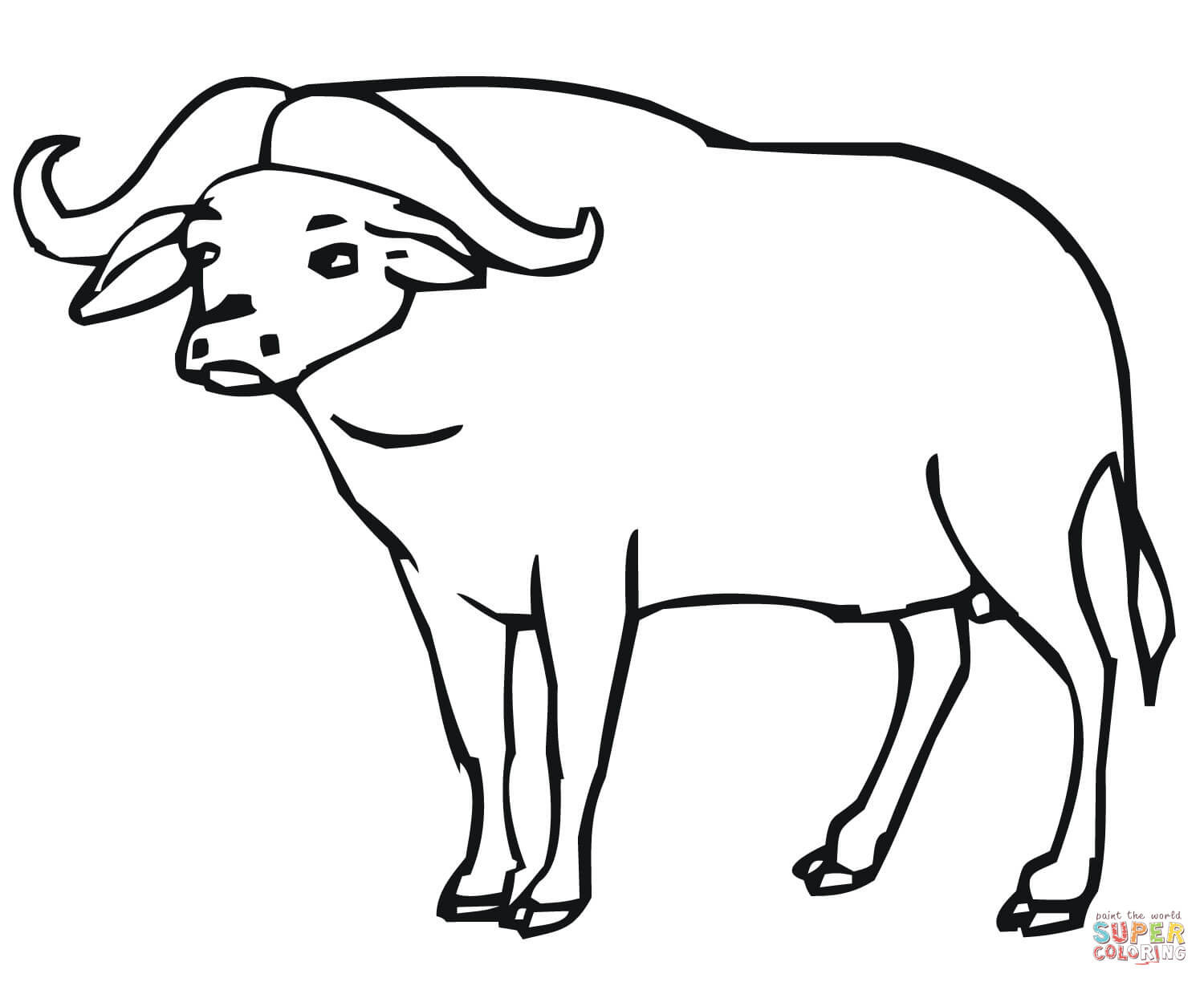 Coloring Pages For Boys Bufulo
 Buffalo Outline Coloring Home