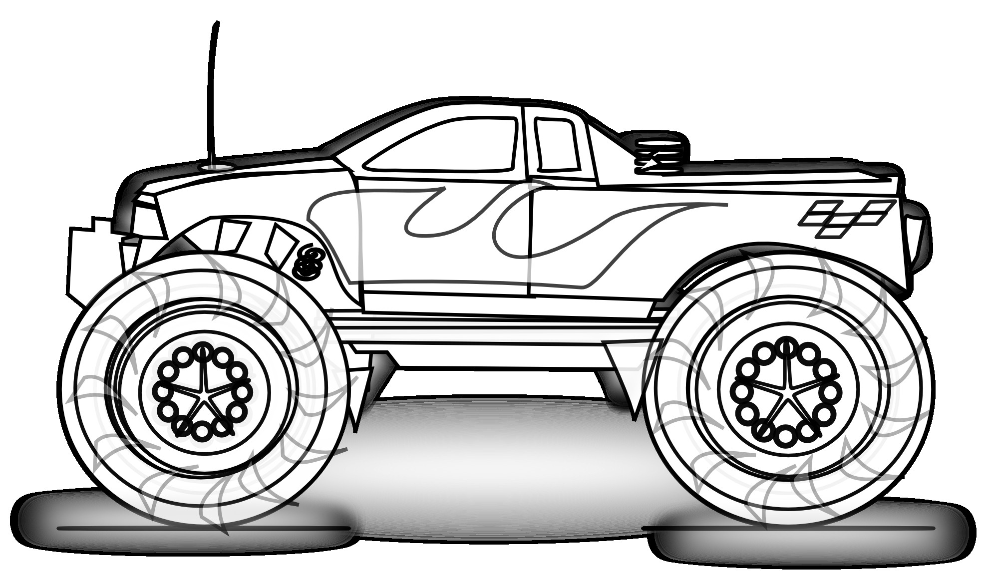 Coloring Pages For Boys Cars 32
 Free Printable Monster Truck Coloring Pages For Kids