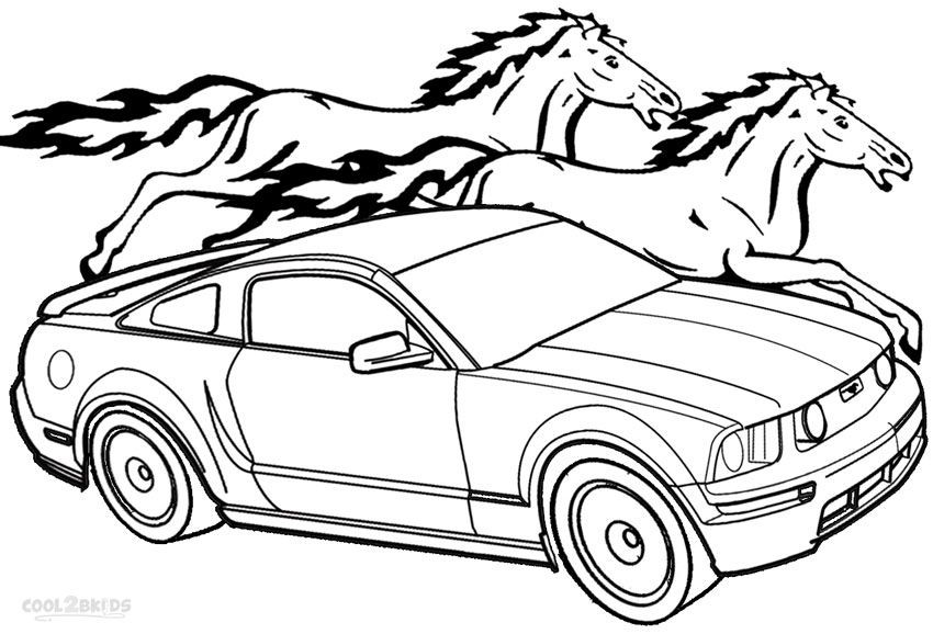 Coloring Pages For Boys Cars 32
 Printable Mustang Coloring Pages For Kids