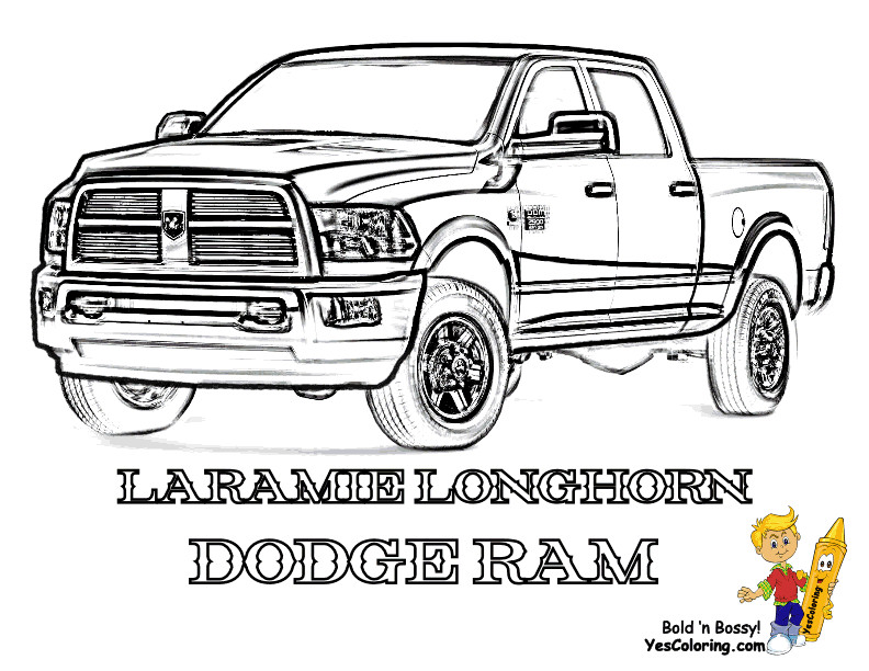 Coloring Pages For Boys Cars Truck
 American Pickup Truck Coloring Sheet Free Trucks