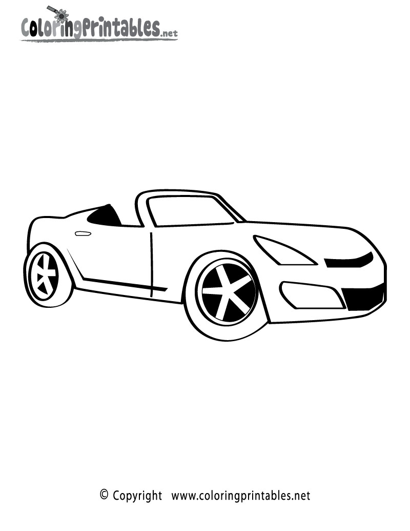 Coloring Pages For Boys Cars Truck
 Convertible Car Coloring Page A Free Boys Coloring Printable