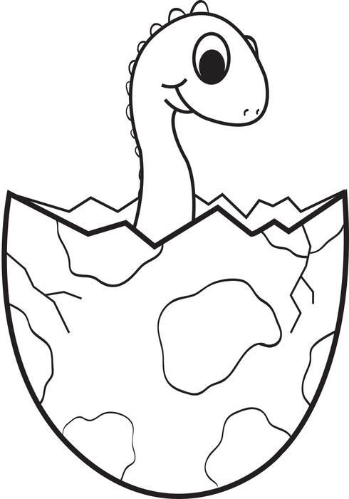 Coloring Pages For Boys Dinos
 Cartoon Baby Dinosaur Coloring Page