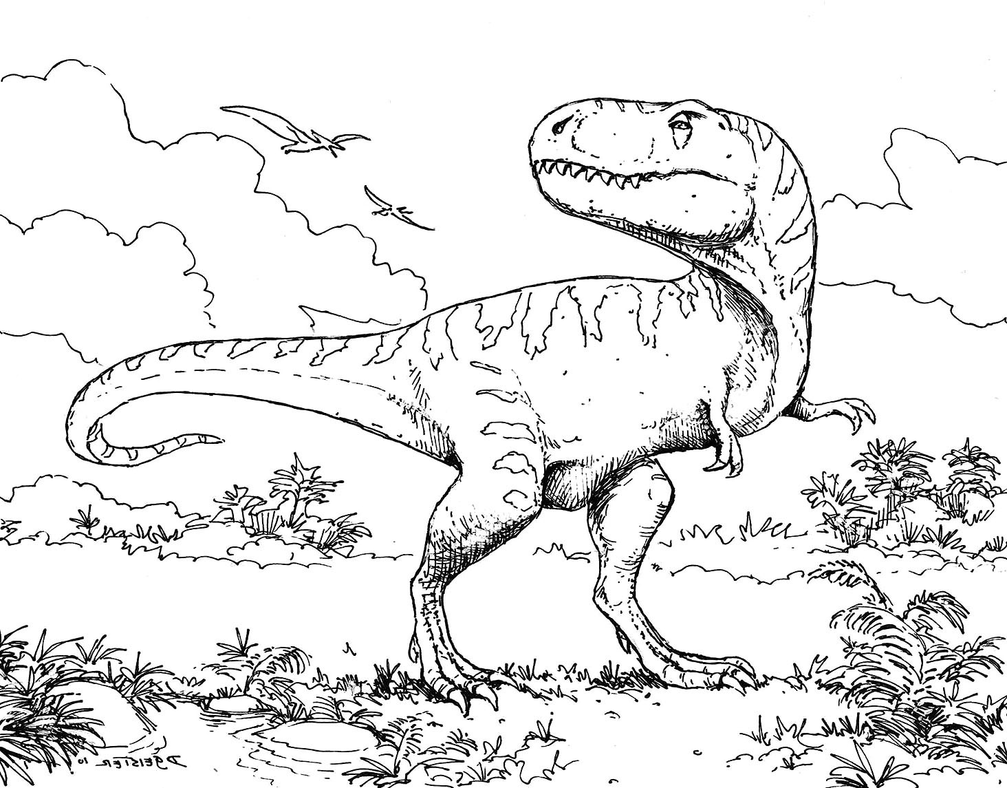 Coloring Pages For Boys Dinos
 Extinct Animals 36 Printable Dinosaur coloring pages