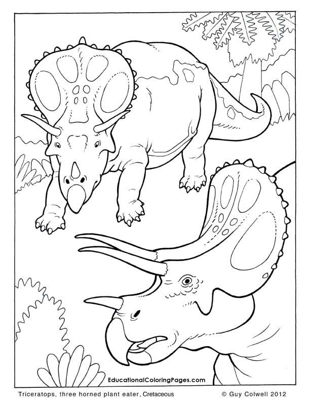 Coloring Pages For Boys Dinos
 Triceratops coloring pages dinosaur colouring pages