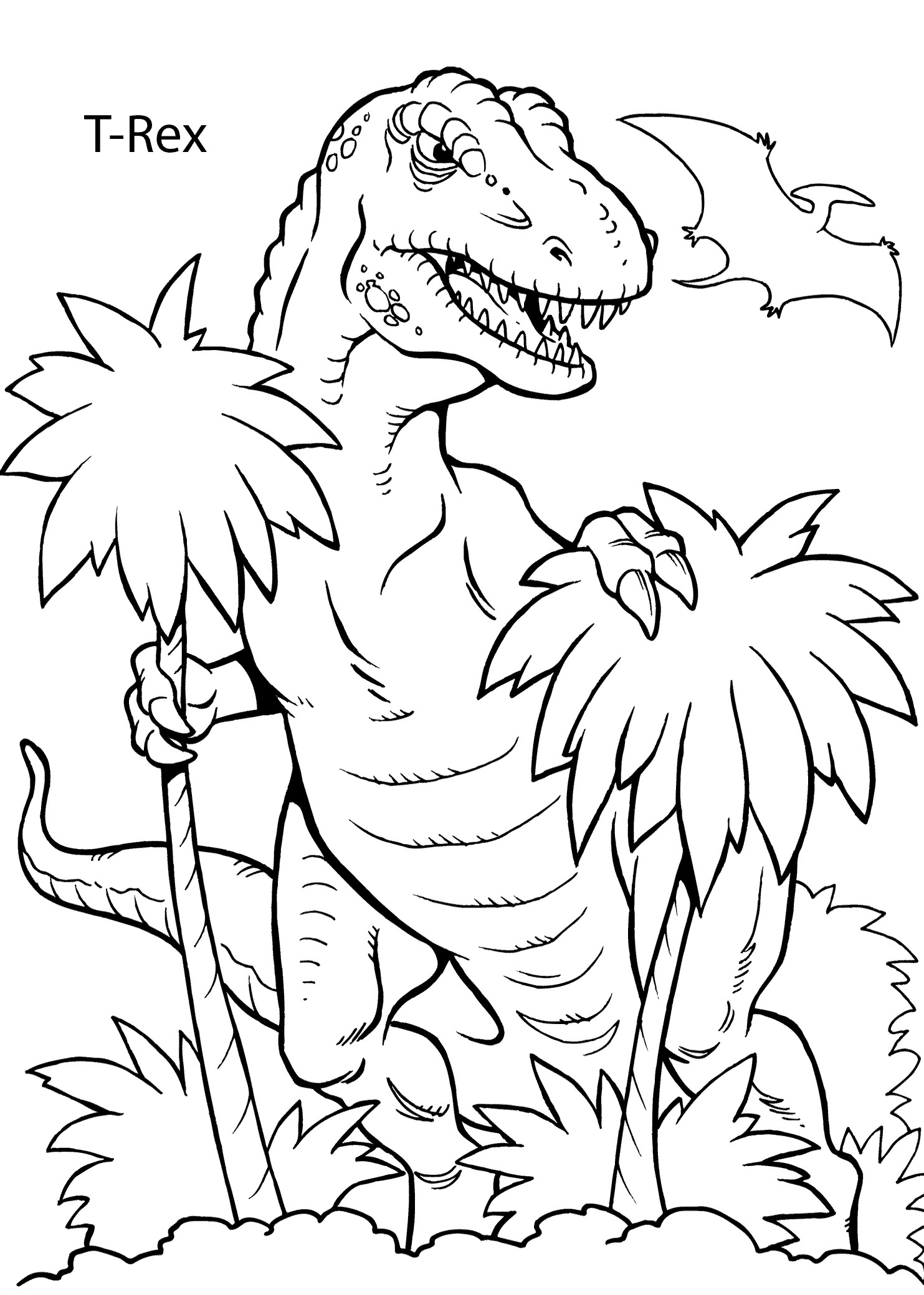 Coloring Pages For Boys Dinos
 T Rex dinosaur coloring pages for kids printable free