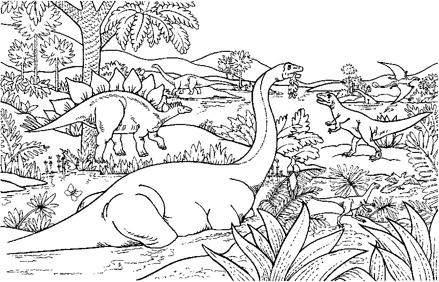 Coloring Pages For Boys Dinos
 Dinosaur Coloring Pages for Kids
