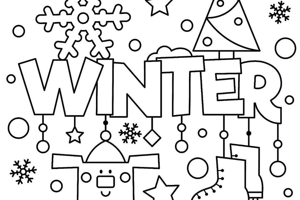 Coloring Pages For Boys Easy Wintewr
 Winter Puzzle & Coloring Pages Printable Winter Themed