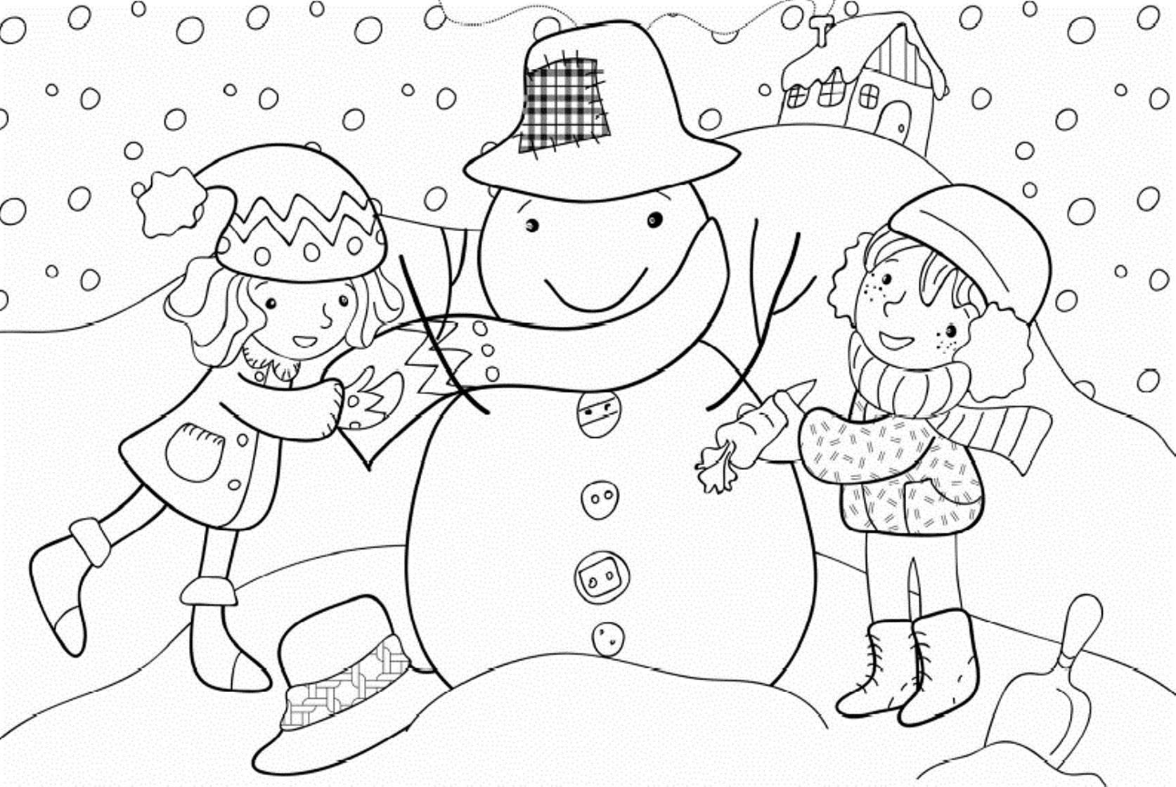 Coloring Pages For Boys Easy Wintewr
 Winter Season Coloring Pages