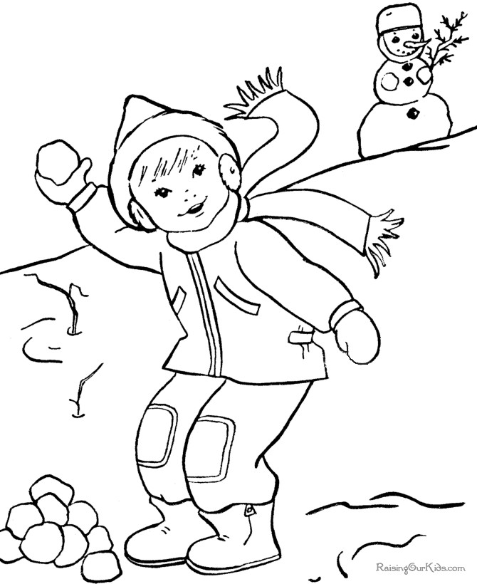 Coloring Pages For Boys Easy Wintewr
 Winter Coloring Pages 2019