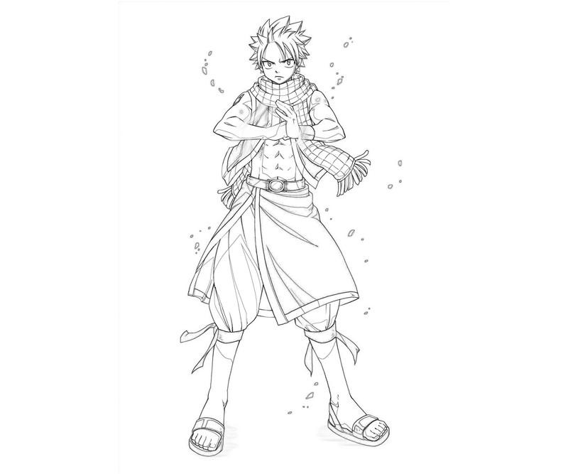 Coloring Pages For Boys Fairy Tail
 Fairy Tail Natsu Smile
