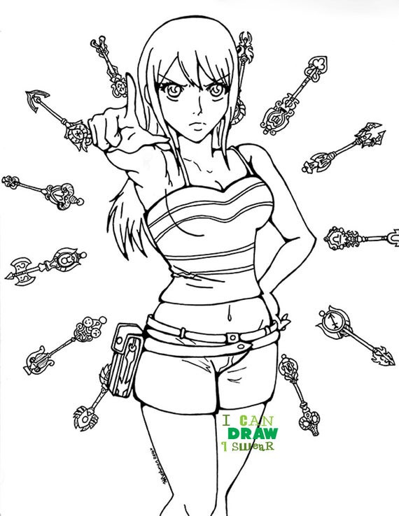 Coloring Pages For Boys Fairy Tail
 Lucy Heartfilia Fairy Tail Lucy Fairy Tail by icandrawiswear