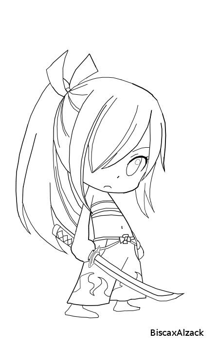 Coloring Pages For Boys Fairy Tail
 Fairy tail coloring pages erza chibi ColoringStar