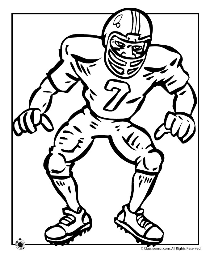 Coloring Pages For Boys Football Players
 Football Player Coloring Page Woo Jr Kids Activities