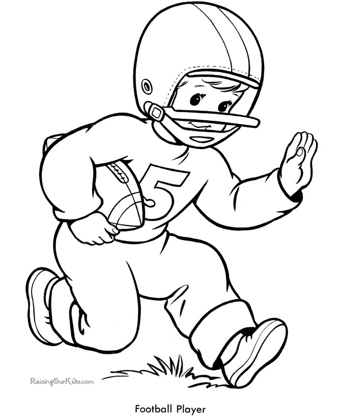 Coloring Pages For Boys Football Players
 Football Player Coloring Page AZ Coloring Pages