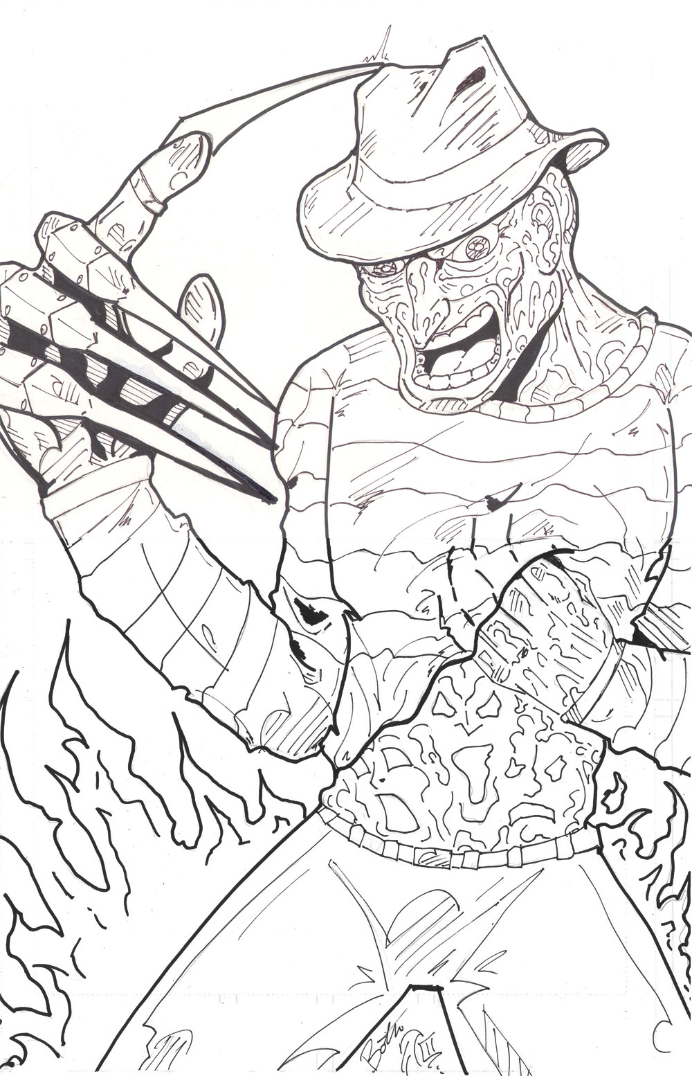 Coloring Pages For Boys Freedy Kruger
 Freddy Krueger Coloring Pages AZ Coloring Pages