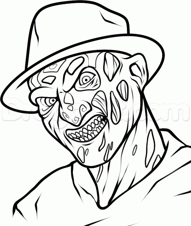 Coloring Pages For Boys Freedy Kruger
 How to Draw Freddy Krueger Easy Step by Step Characters